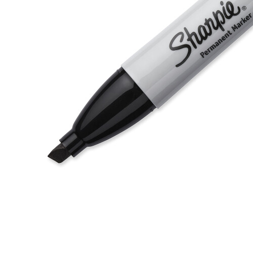 Sharpie Sharpie Permanent Markers Chisel Tip Black 4 Count 2
