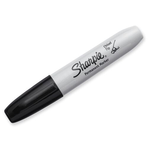 Sharpie Sharpie Permanent Markers Chisel Tip Black 4 Count 1