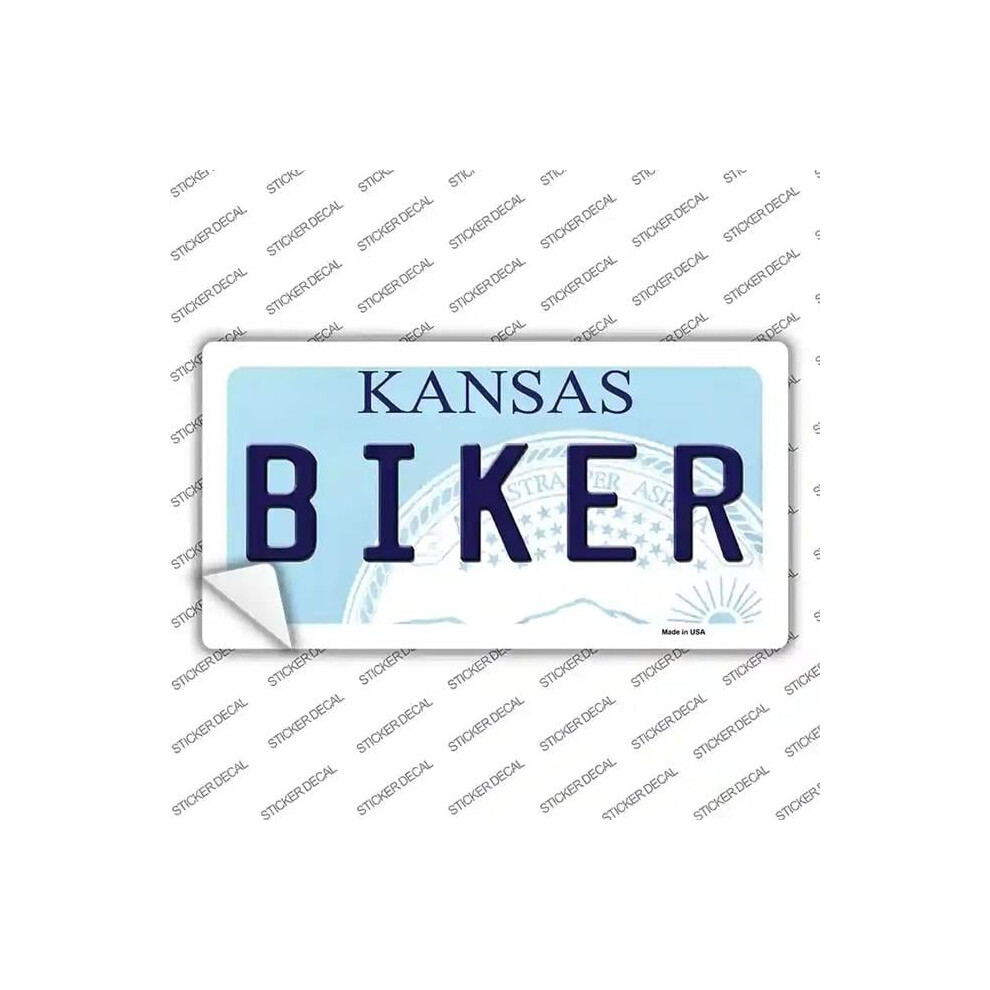 Smart Blonde Lp-6638S-L Biker Kansas Novelty Sticker Decal - Large 792636459078
