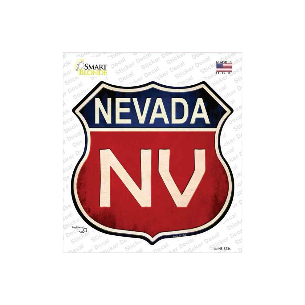 Smart Blonde Hs-523S-M Nevada Novelty Highway Shield Sticker Decal - Medium 792636445880