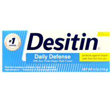 Desitin Daily Defense Babycreme mit Zinkoxid zur Behandlung, Linderung und Vorbeugung von Windelausschlag, hypoallergener Farbstoff, phthalat- und par