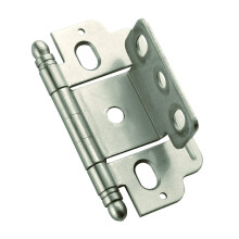 Amerock | Cabinet Hinge | 3/4 inch (19 mm) Door Thickness Hinge | Satin Nickel | 1 Pack | Non Self-Closing Hinge | Partial Wrap Hinge | Cabi