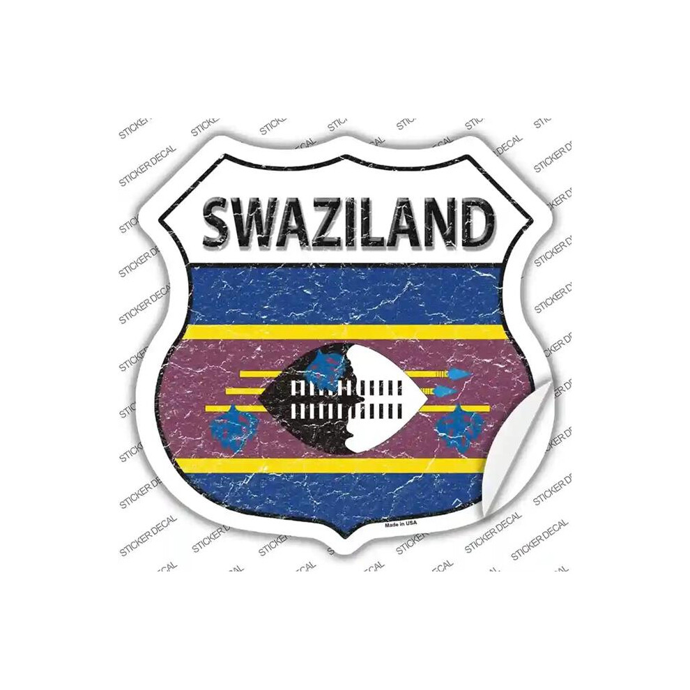 Smart Blonde Hs-412S-Xl Swaziland Flag Novelty Highway Shield Sticker Decal - Extra Large 792636444500