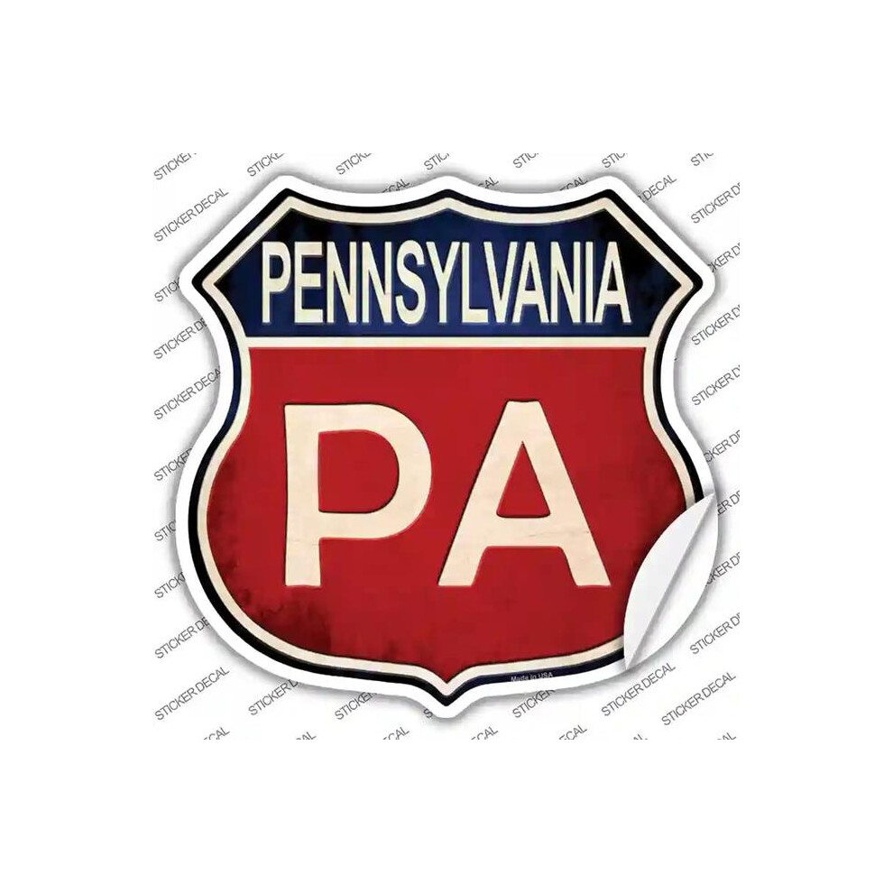 Smart Blonde Hs-533S-S Pennsylvania Novelty Highway Shield Sticker Decal - Small 792636445903