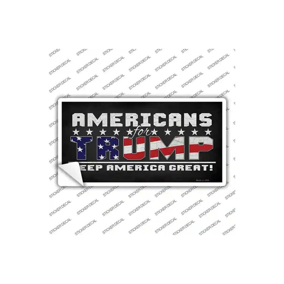 Smart Blonde Lp-12532S-Xl Americans For Trump Novelty Sticker Decal - Extra Large 792636449581