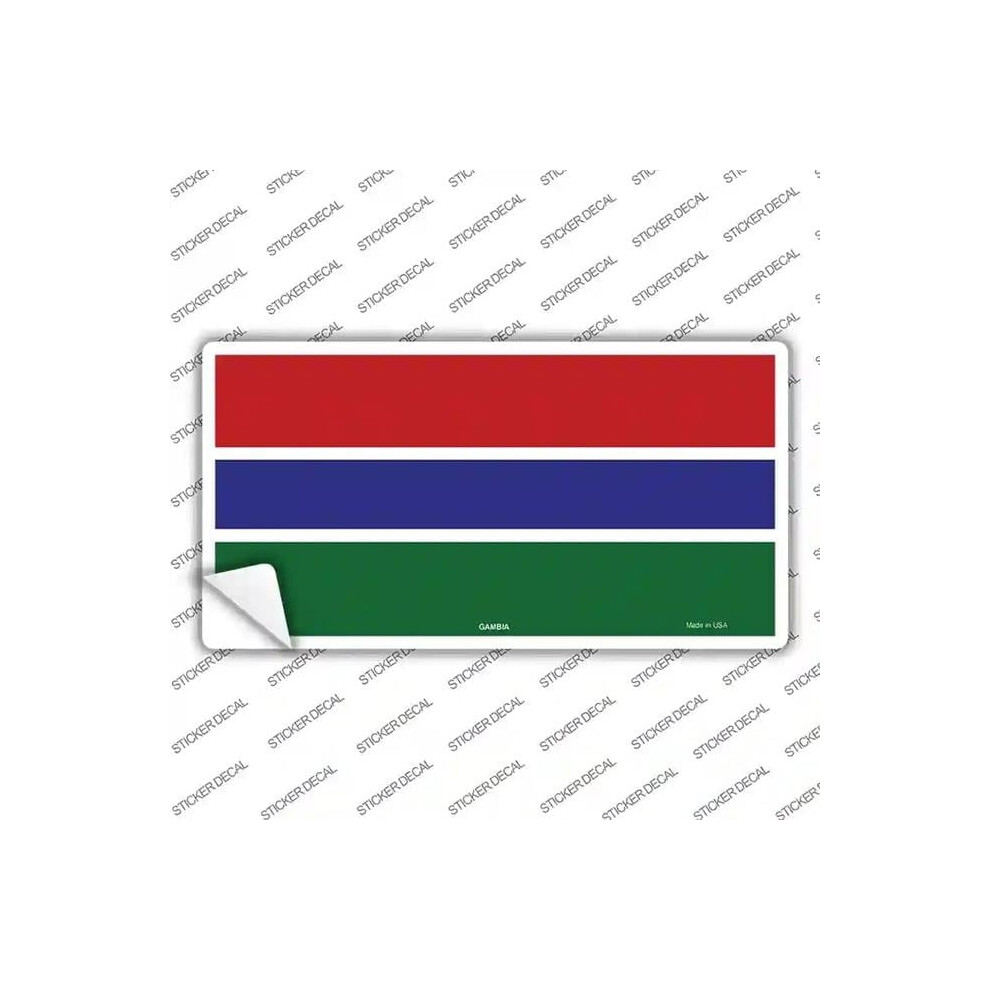 Smart Blonde Lp-1423S-Xl Gambia Flag Novelty Sticker Decal - Extra Large 792636450983