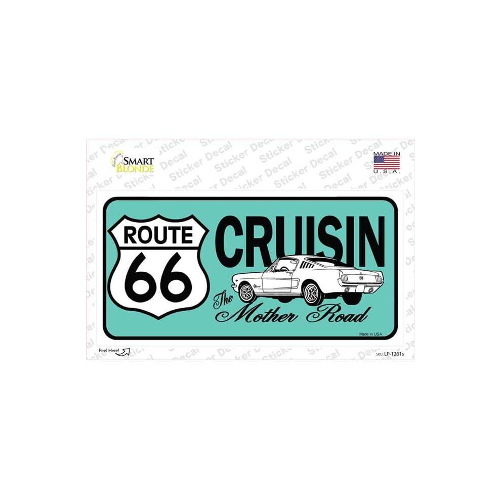 Smart Blonde Lp-1261S-M Route 66 Retro Cruising Novelty Sticker Decal - Medium 792636449635