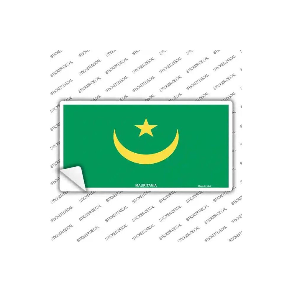 Smart Blonde Lp-4095S-S Mauritania Flag Novelty Sticker Decal - Small 792636457494