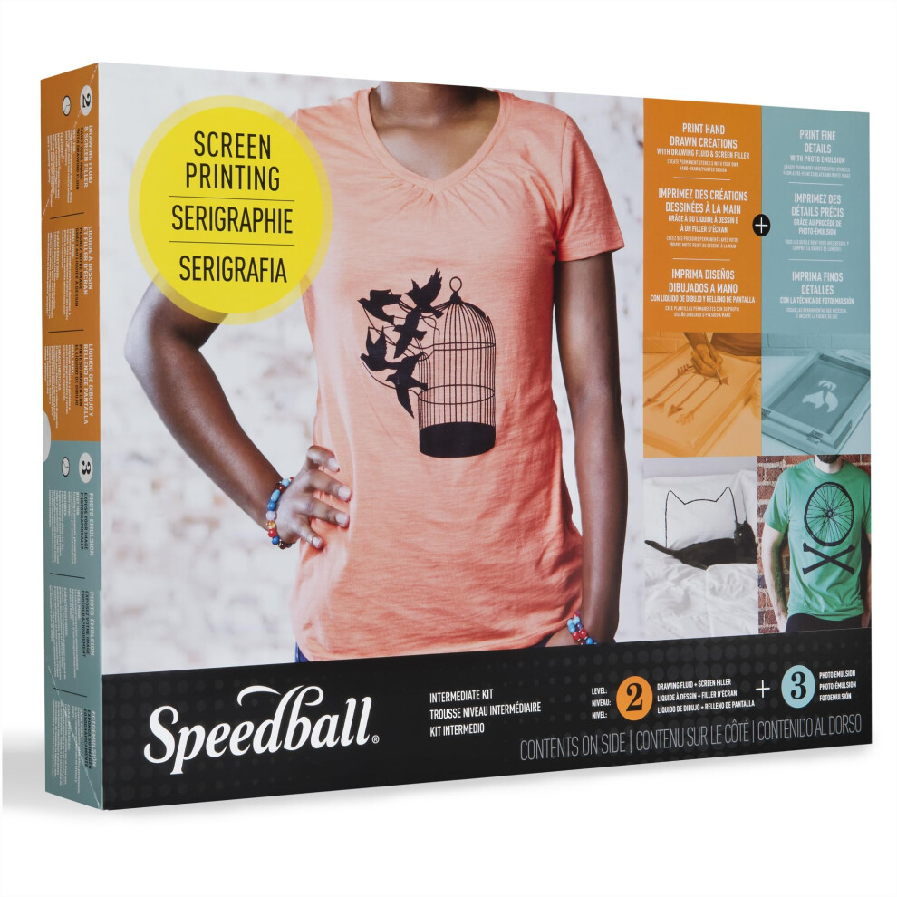 Speedball Intermediate Kit voor zeefdruk inclusief zeefdrukinkt, diazo-foto-emulsie en sensibilisator