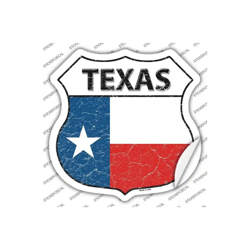 Smart Blonde Hs-151S-Xl Texas Flag Novelty Highway Shield Sticker Decal - Extra Large 792636469824