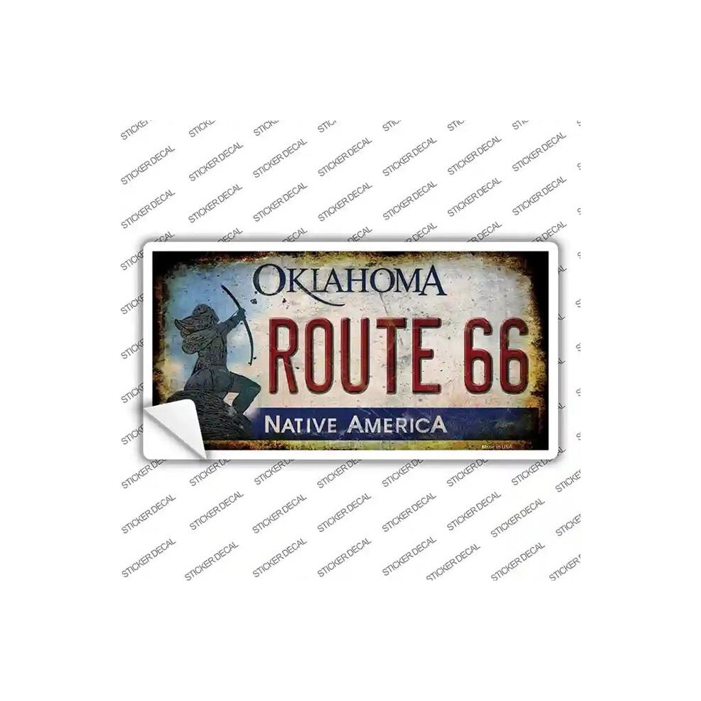Smart Blonde Lp-12509S-L Route 66 Oklahoma Rusty Novelty Sticker Decal - Large 792636485589
