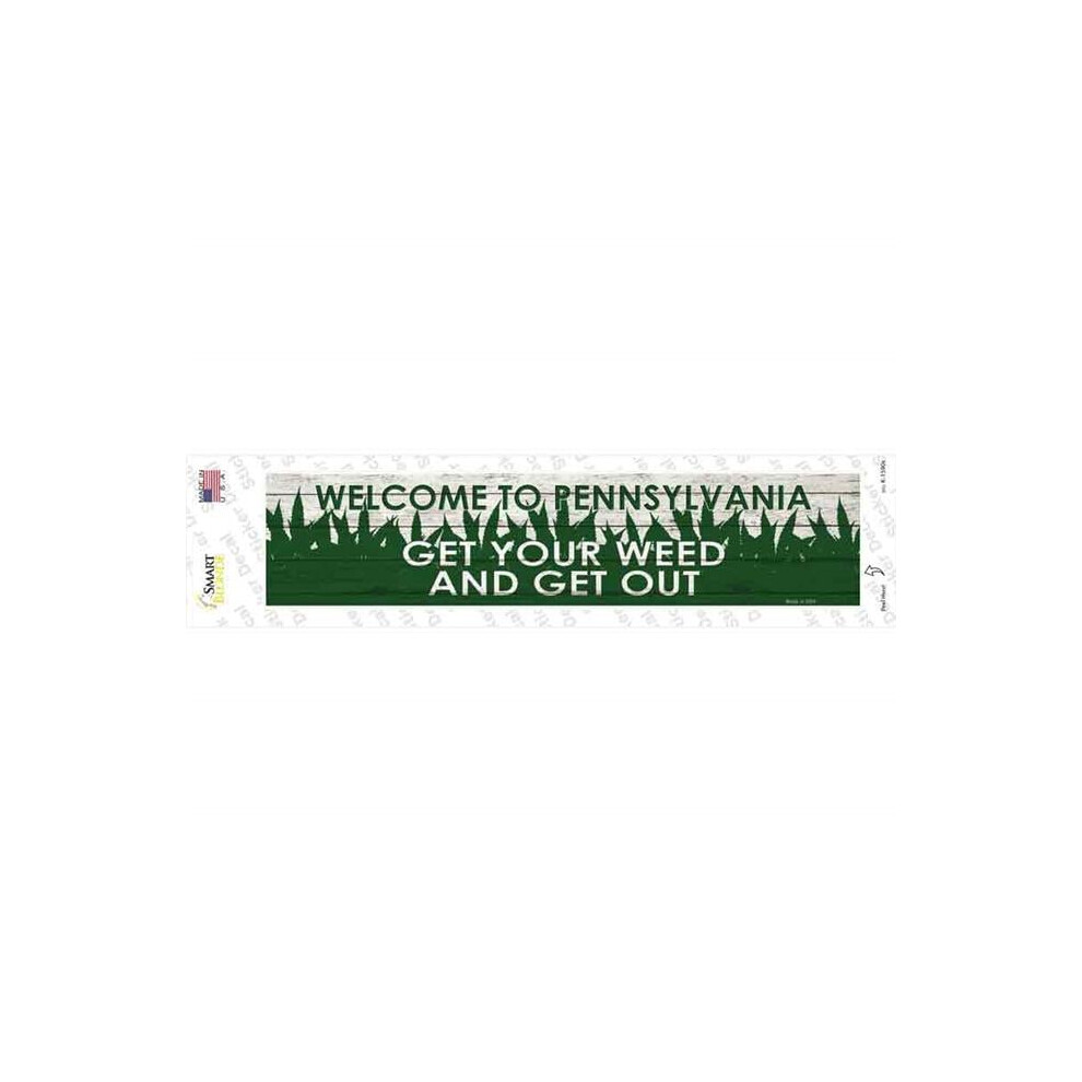 Smart Blonde K-1590S-M Pennsylvania Weed Novelty Narrow Sticker Decal - Medium 792636489273