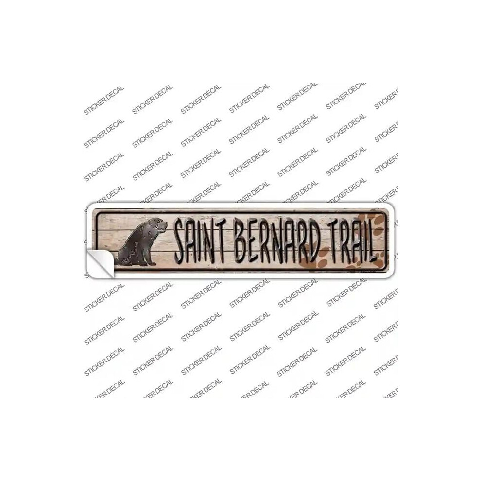 Photos - Other Electrical Equipment Smart Blonde K-471s-XL Saint Bernard Trail Novelty Narrow Sticker Decal - Extra Large