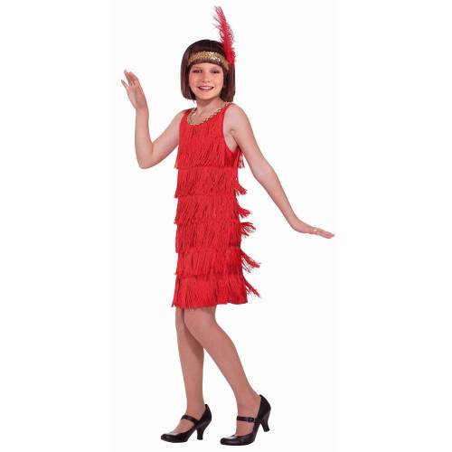 Hello Kitty Forum Novelties 20's Flapper Child Costume  Medium   Red