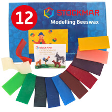 Stockmar Modelovac vcel vosk - 12 pltku vcelho vosku ruznch barev - pro deti Umelci hledajc waldorfsk umeleck potreby Netoxick vcel vosk N