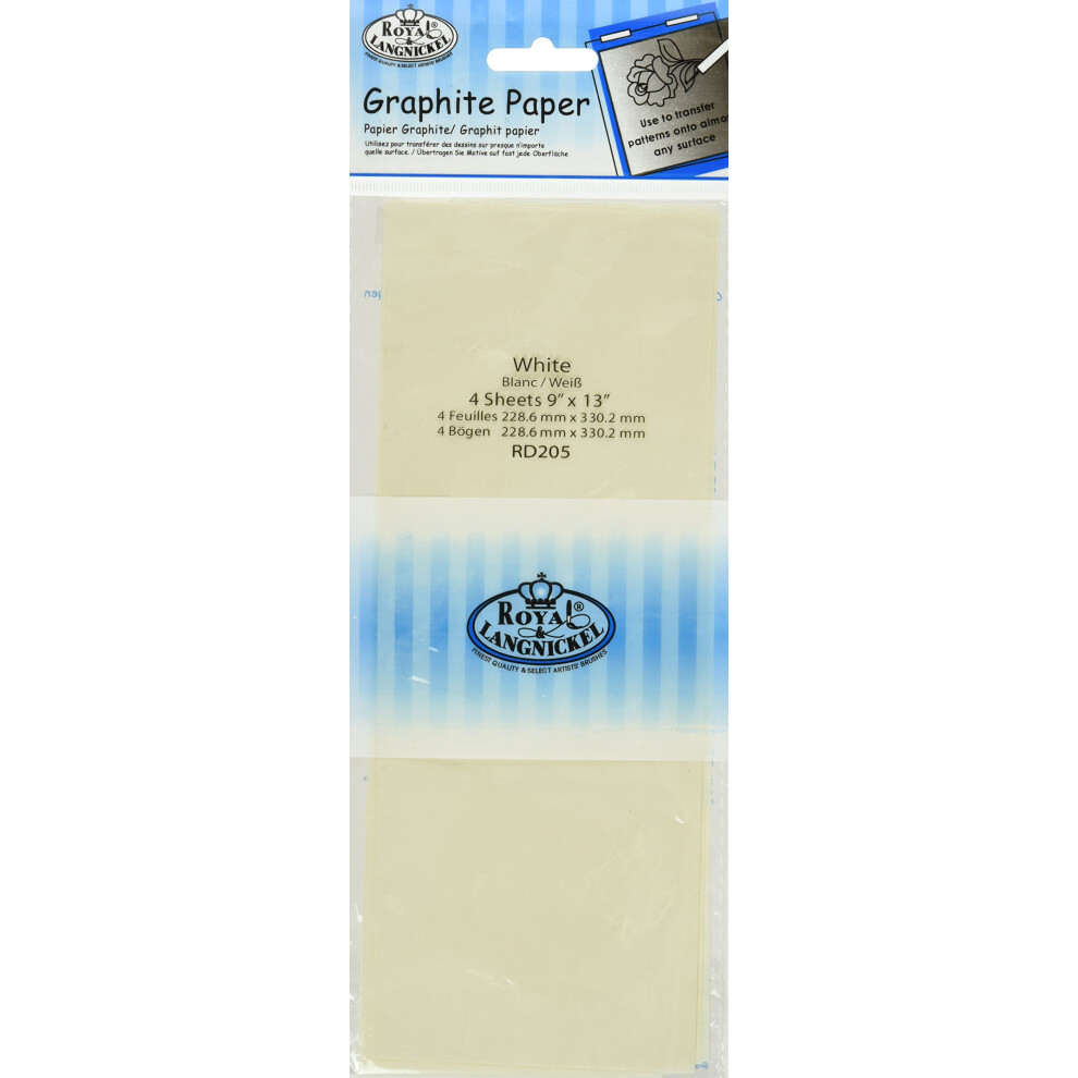 Royal Brush RD205 White Transfer Paper-9""X13"" 4/Pkg