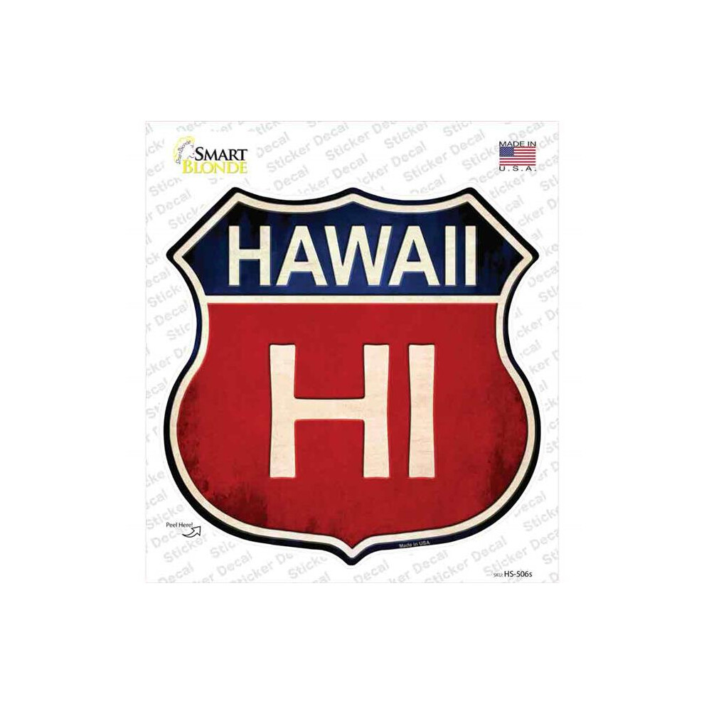 Smart Blonde Hs-506S-M Hawaii Novelty Highway Shield Sticker Decal - Medium 792636445385
