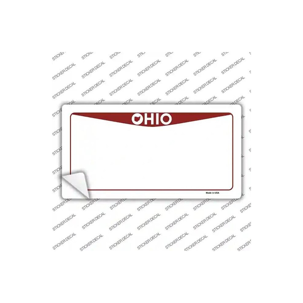 Smart Blonde Lp-5132S-L Ohio State Background Novelty Sticker Decal - Large 792636455902