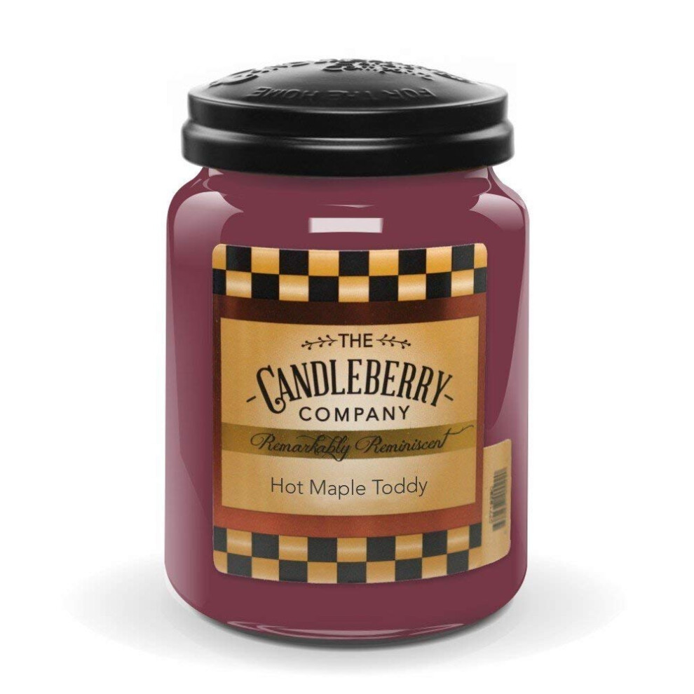 Candleberry Candles | Strong Fragrances for Home | Hand Poured in The USA | Highly Scented | 135 Hour Burn Time | Large Jar 26 oz Hot Maple Toddy-image-OPC-PFYQZVM-NEW