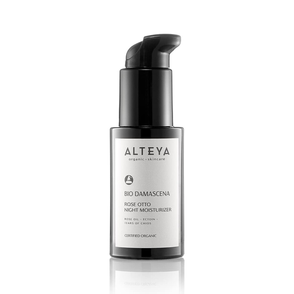 Alteya Cream Organics Night Moisturizer Certified Organic Skin Care 1.7 Fl Oz/50 Ml Bio Damascena Award-Winning Face With Organic Bulgarian