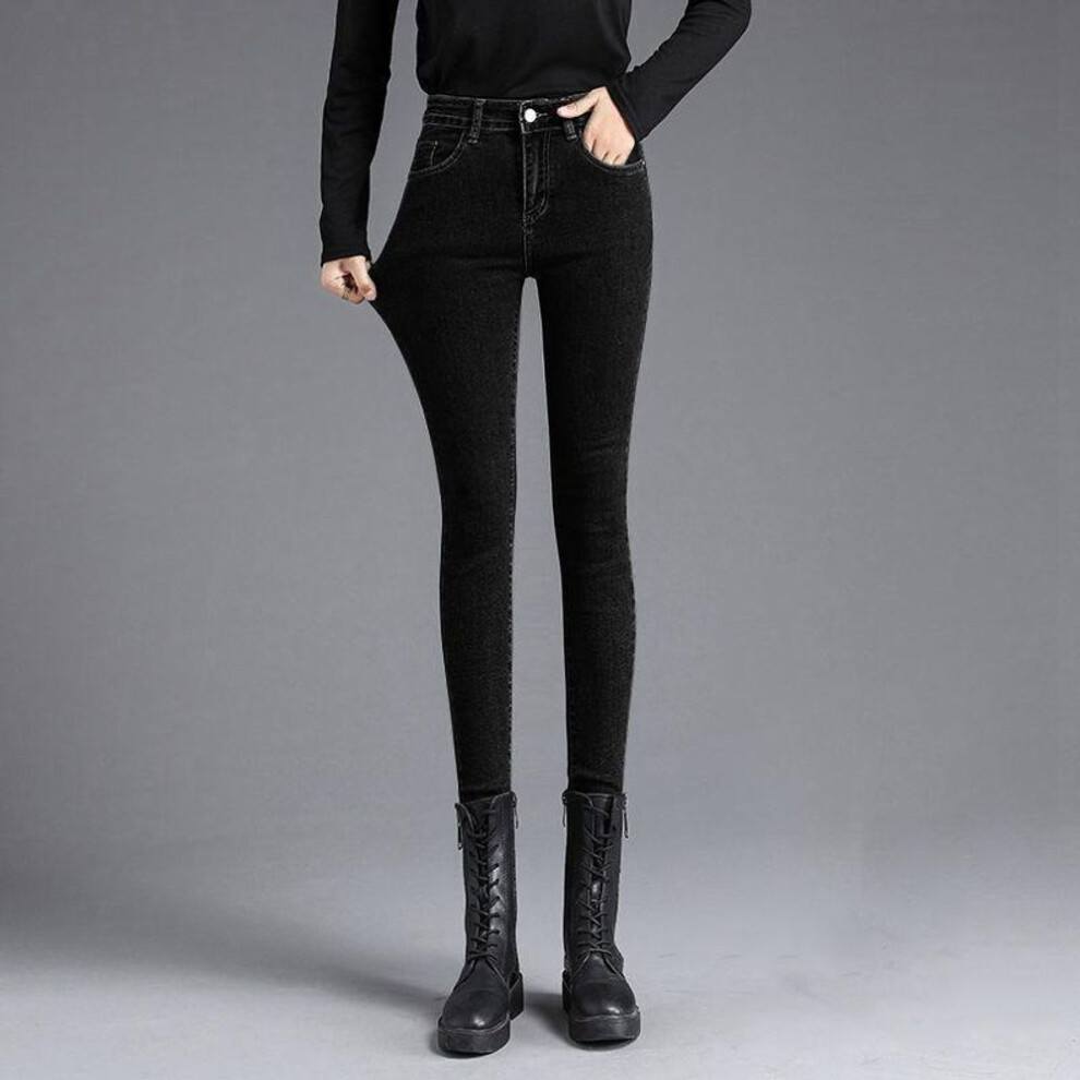 (black, 26) Women's High Waist Stretch Slim Fit Pencil Jeans - Spring/Fall/Winter 2021 Collection