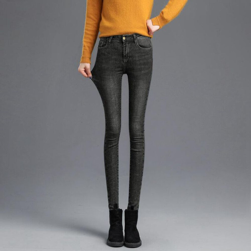 (dark grey, 29) Women's High Waist Stretch Slim Fit Pencil Jeans - Spring/Fall/Winter 2021 Collection