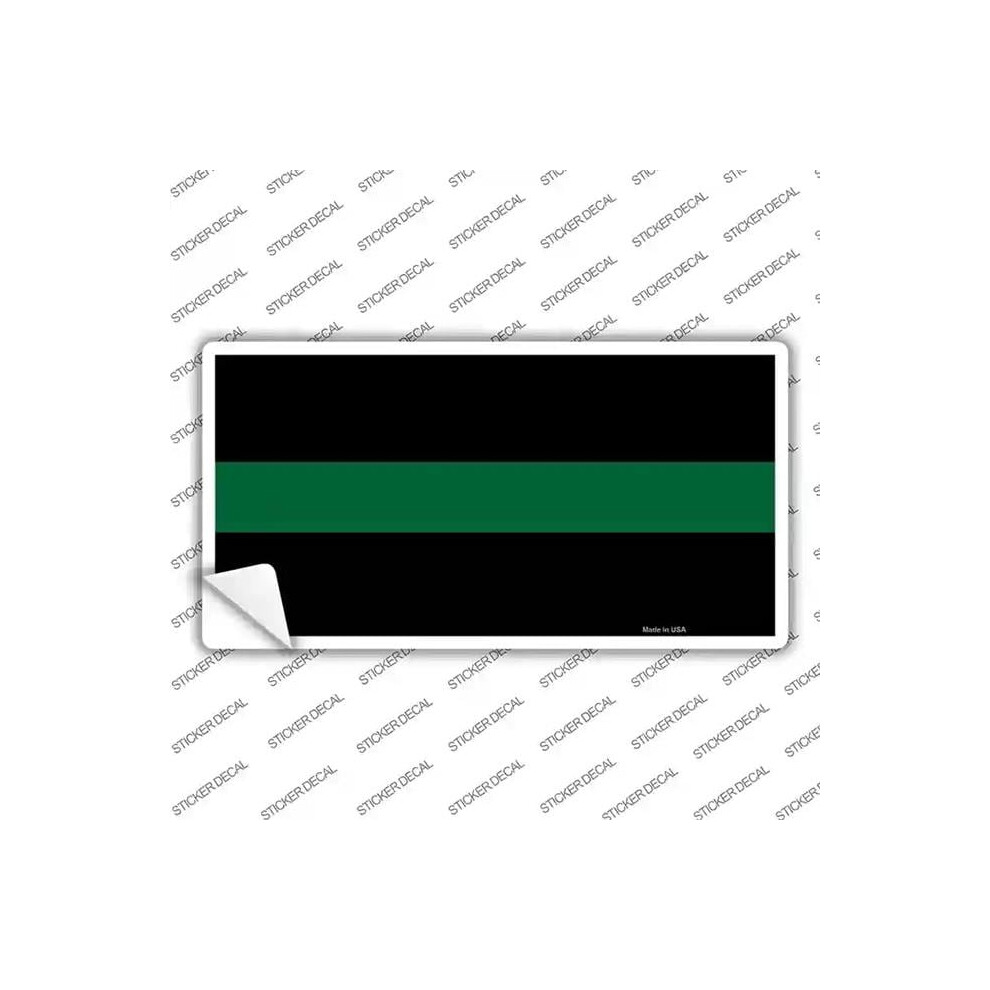 Smart Blonde Lp-9412S-L Thin Line Novelty Sticker Decal - Large Green 792636460678