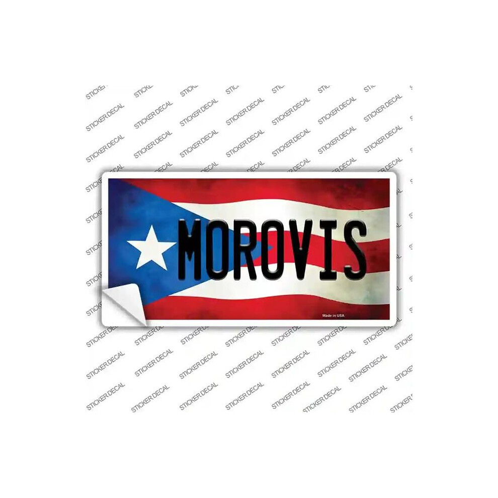 Smart Blonde Lp-11366S-L Morovis Puerto Rico Flag Novelty Sticker Decal - Large 792636448904