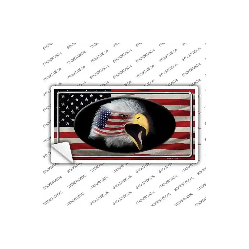 Smart Blonde Lp-1317S-Xl American Flag Eagle Novelty Sticker Decal - Extra Large 792636450624