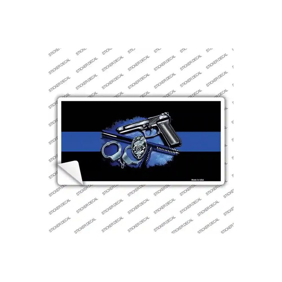 Smart Blonde Lp-4218S-L Thin Line Decal Novelty Sticker Decal - Large Blue 792636455001