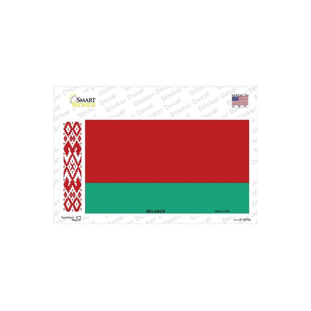 Smart Blonde Lp-3970S-M Belarus Flag Novelty Sticker Decal - Medium 792636454349