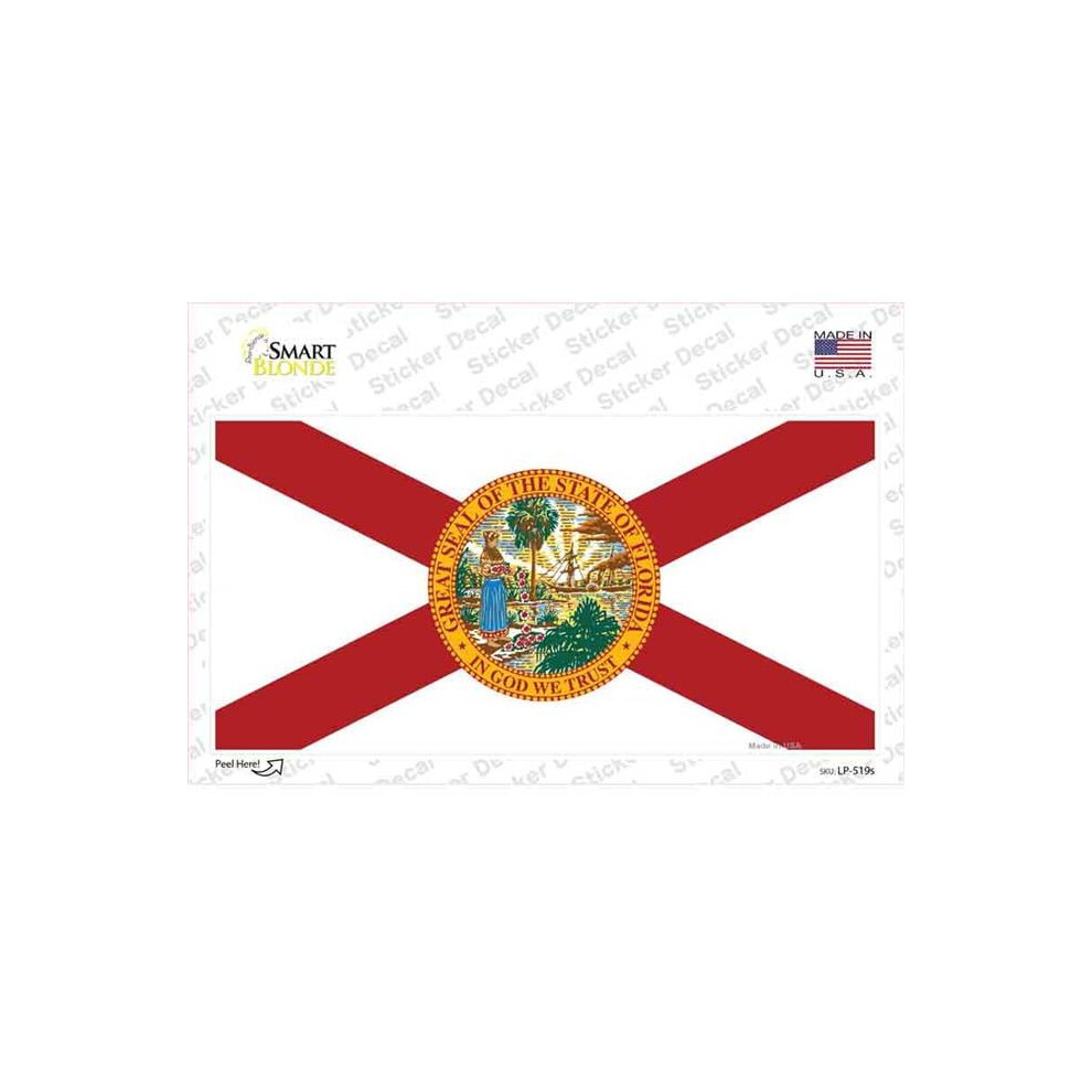 Smart Blonde Lp-519S-M Florida State Flag Novelty Sticker Decal - Medium 792636456138