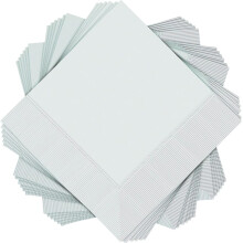 Classy Frosty White a 2 plies serviettes de boisson - Moyen Count 5 """" x 5 """" (pack 40) - Materiel doux et durable - parfait pour les fetes et le
