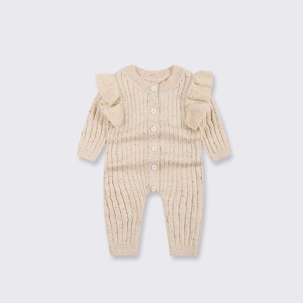 (80cm (9,5-12,5kg)) "baby Autumn Cotton Sweater Jumpsuit – Knitted Newborn Romper For Spring And Fall