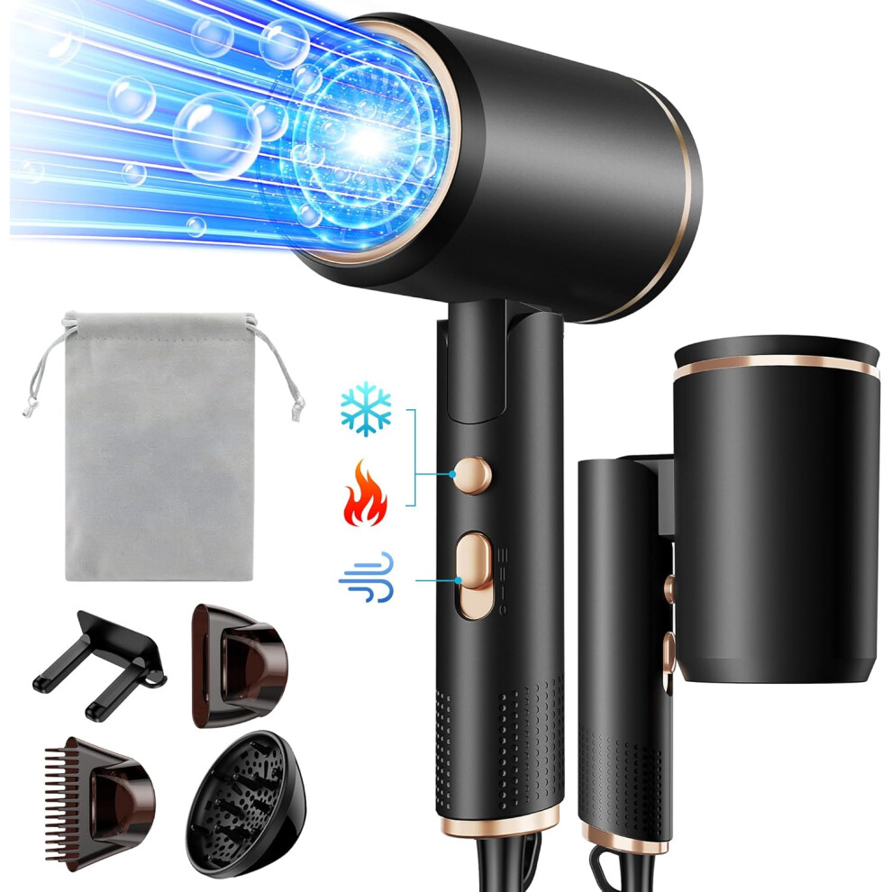 Hair Dryer,2400W Foldable Ionic Blow Dryer
