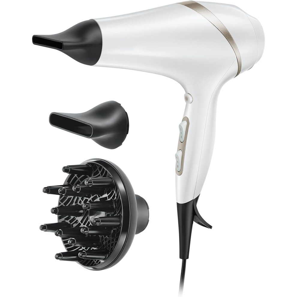 (Single) (fine tuner to help balance moisture, temperature settings, diffuser, ultra-thin molding and wide spotlight, powerful, ionic, 2300 watts)