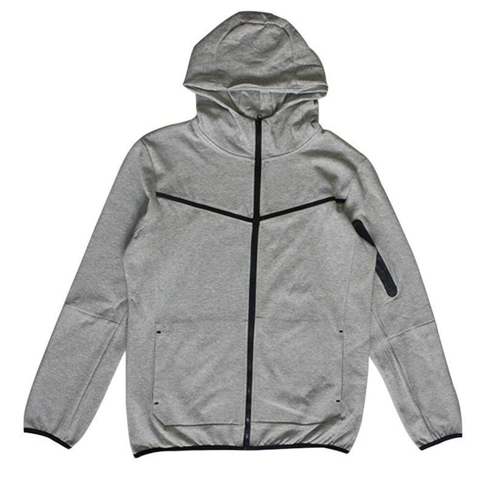 (gray, XXL) "2022 Men's Cotton Zip-Up Hoodie Sweatshirt - Spring/Autumn Casual Long Sleeve Jacket