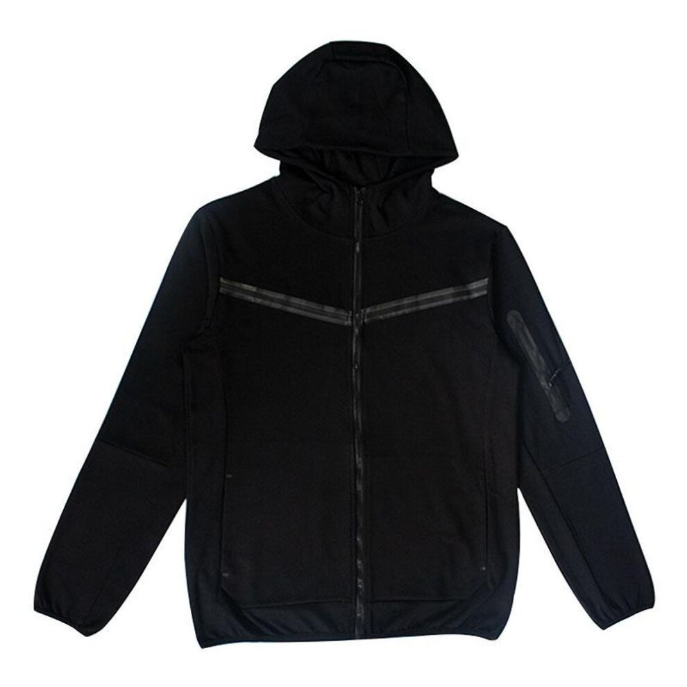 (black, XL) "2022 Men's Cotton Zip-Up Hoodie Sweatshirt - Spring/Autumn Casual Long Sleeve Jacket