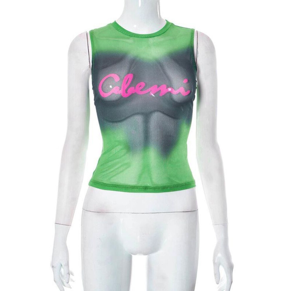 (green, Small) "2023 Tie-dye Sleeveless Women's Summer Vest