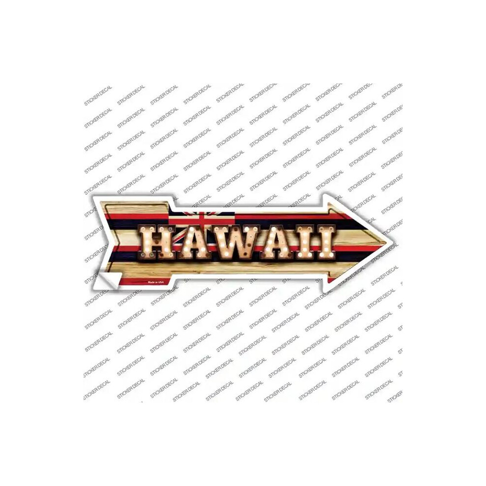 Smart Blonde A-591S-L Hawaii Bulb Lettering Novelty Arrow Sticker Decal - Large 792636448324