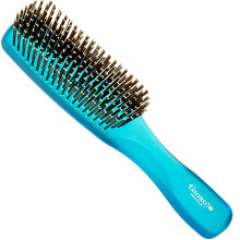Giorgio GION1B neonblauw 7,75 inch Gentle Touch Detangler haarborstel voor mannen en vrouwen. Zachte borstelharen voor een gevoelige hoofdhuid. Nat e