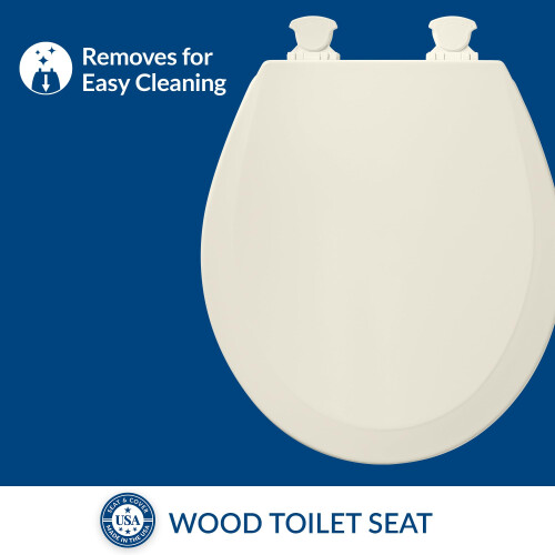 Bemis Bemis 500EC 346 Toilet Seat, Biscuit, Round 1