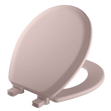 Mayfair Molded Wood Toilet Seat with Easy Clean & Change Hinges and STA-TITE Seat Fastening System, Round, Pink, 41EC 023