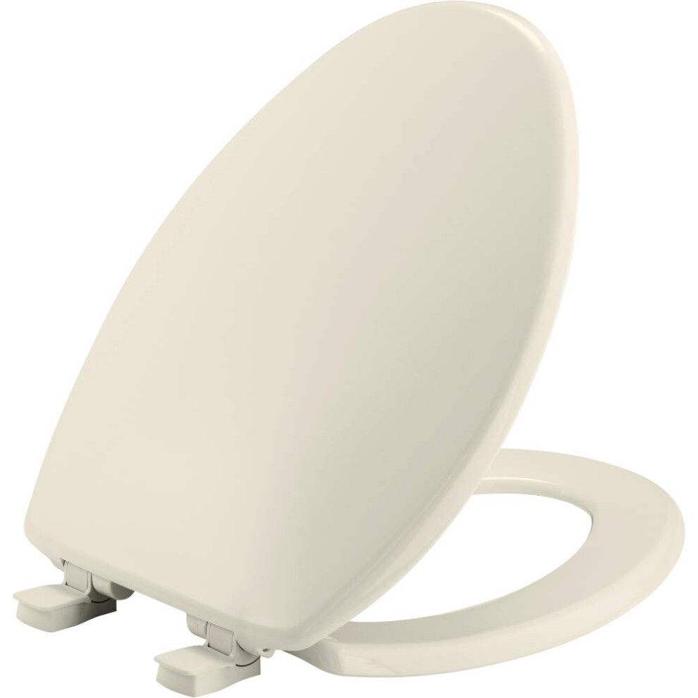 Bemis 7300Slec 346 Toilet Seat Will Slow Close And Removes Easy For Cleaning, Biscuit/Linen, 1 Pack Elongated