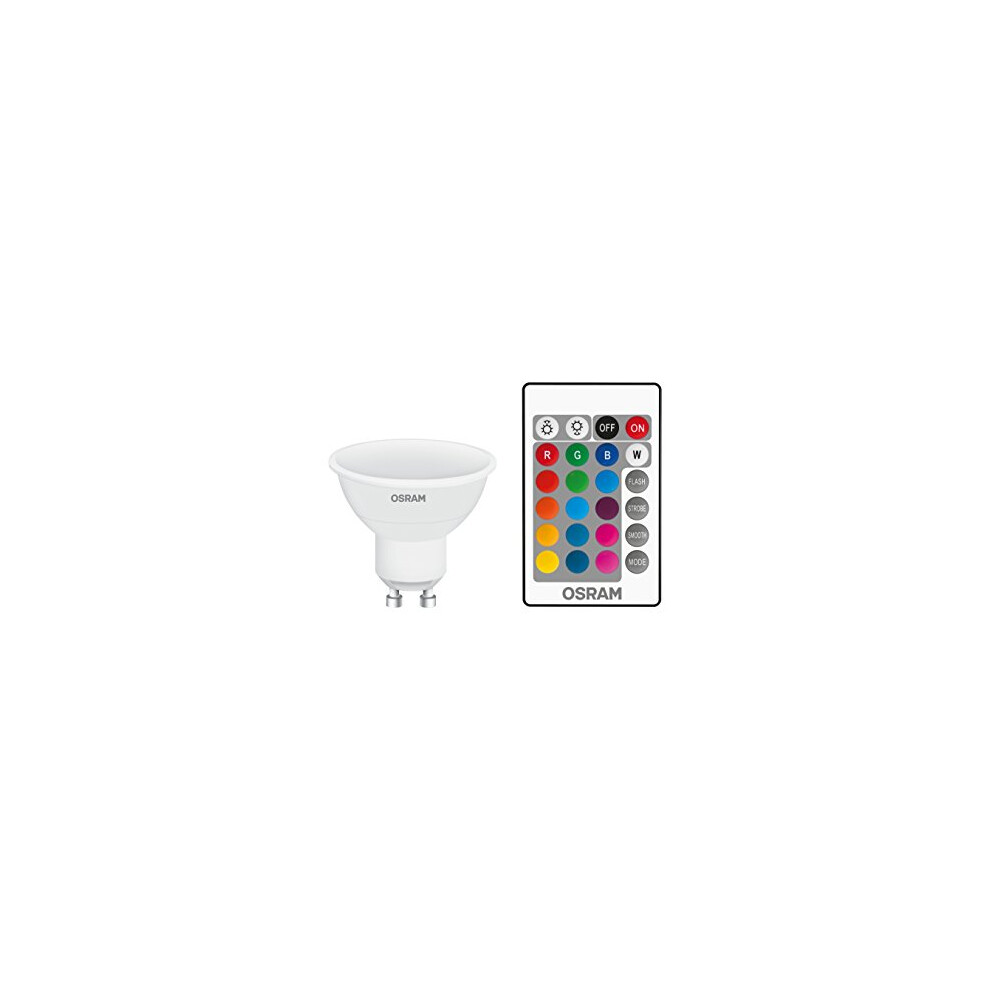 OSRAM LED Star+ PAR16 RGBW/LED-Reflectorlamp with GU10 Base/dimmablekeit and Remote Controlled Colour Change/Replacement for 25 Watt / 120? Beam