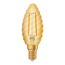 OSRAM LED lamp, Base: E14, Warm White, 2400 K, 1.50 W, Replacement for 12 W Incandescent Bulb, Vintage 1906? LED [Energy Efficiency Class A++]