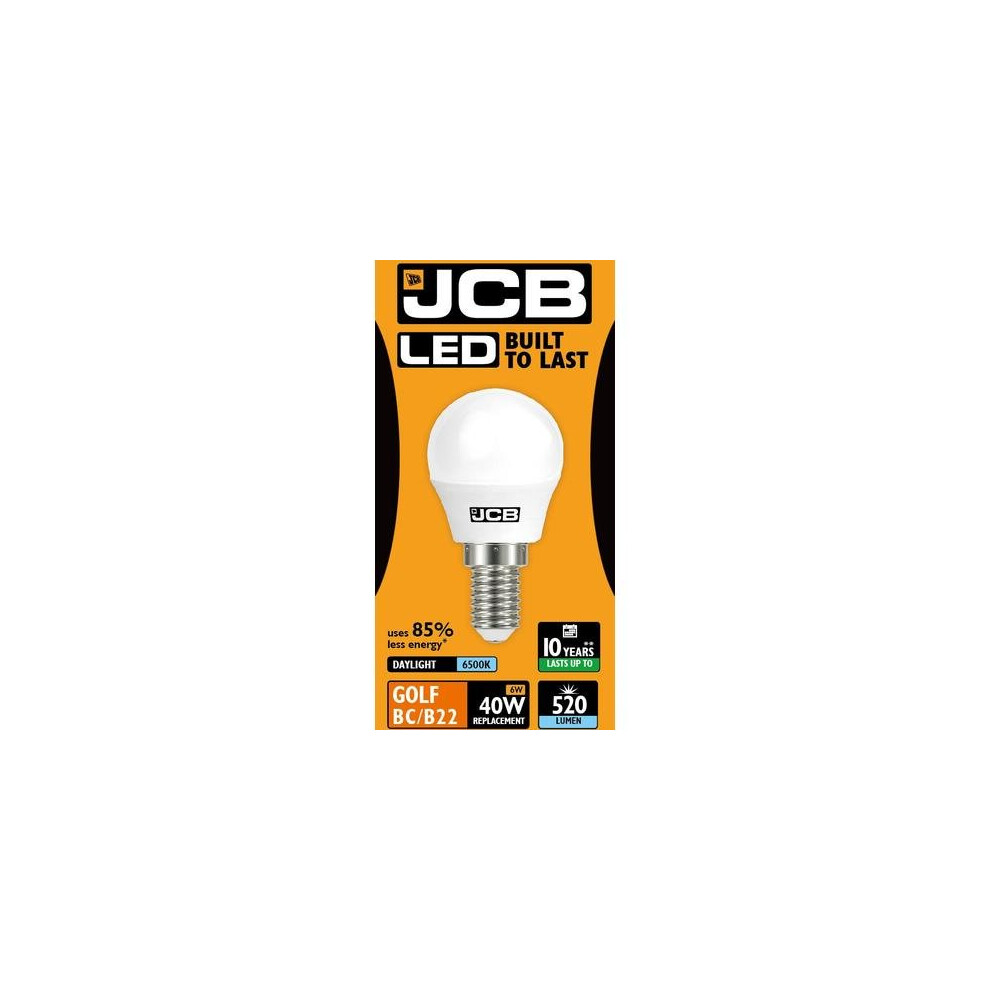 Jcb 5 X 6W Ses E14 Opal Golf Ball Bulbs 520 Lm 6500 K Daylight (Jcb S10972)
