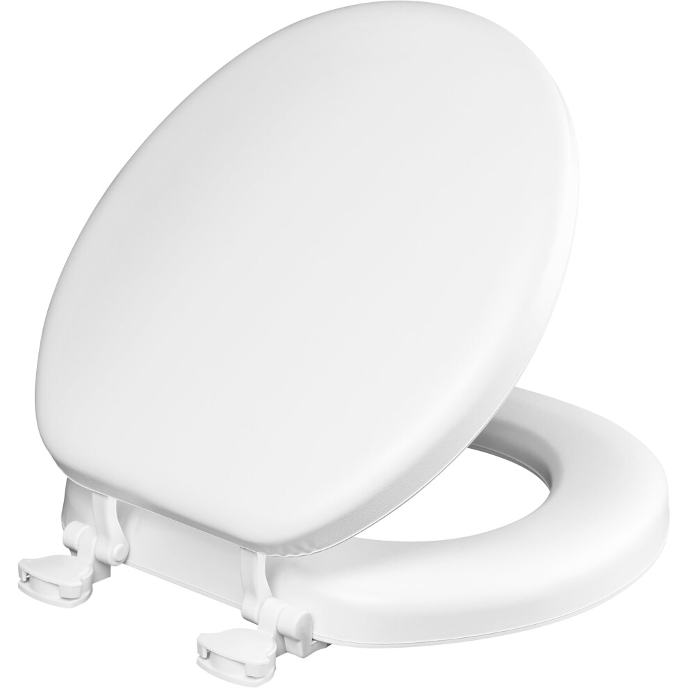 Mayfair 815Ec 000 Removable Soft Toilet Seat That Will Never Loosen, White, Round 073088160515