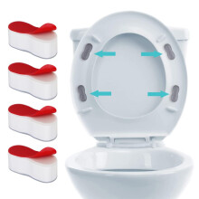 KAIAIWLUO Toilet Seat Bumpers,4 PCS Toilet Seat Buffers Universal Toilet Seat Stoppers Adhesive Replacement Bumper Pads Toilet Seat Fittings for