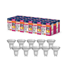 OSRAM Led Star Value Par16 Led Lamp for Gu10 Base, Reflector Lamp, Gl, 350 Lumens, Warm White (3000K), Replacement for Conventional 50W Light Bulbs,